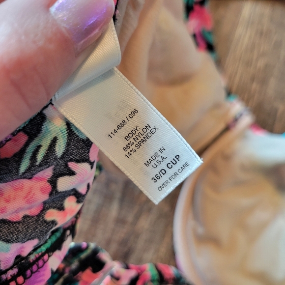 Vintage Victoria's Secret Floral Halter Bikini Top - Picture 4 of 5